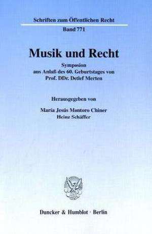 Musik und Recht. de María Jesús Montoro Chiner