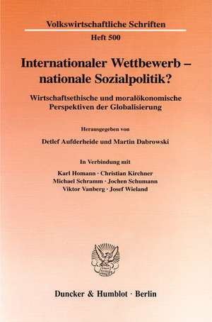 Internationaler Wettbewerb - nationale Sozialpolitik? de Detlef Aufderheide