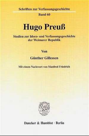 Hugo Preuß. de Günther Gillessen