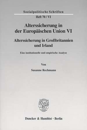 Alterssicherung in der Europäischen Union VI. de Susanne Rechmann