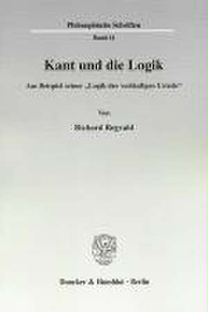 Kant und die Logik de Richard Regvald