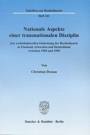 Nationale Aspekte einer transnationalen Disziplin de Christian Dessau