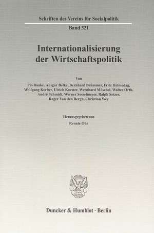 Internationalisierung der Wirtschaftspolitik de Renate Ohr