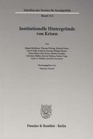 Institutionelle Hintergründe von Krisen de Theresia Theurl