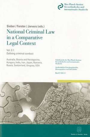 National Criminal Law in a Comparative Legal Context. Vol. 3.1. de Ulrich Sieber