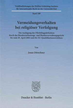 Vermeidungsverhalten bei religiöser Verfolgung de Jonas Dörschner