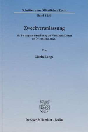 Zweckveranlassung de Moritz Lange