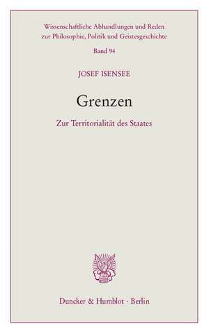 Grenzen. de Josef Isensee