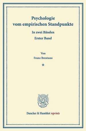 Psychologie vom empirischen Standpunkte de Franz Brentano