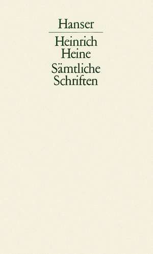 Kommentar zu Band 6/1, Anhang zur Gesamtausgabe, Bibliographie, Register, Nachbemerkung, Inhaltsverzeichnis de Heinrich Heine