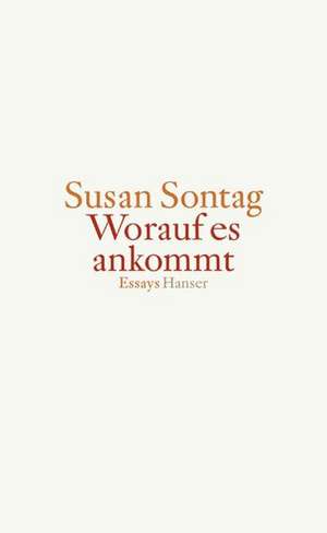 Worauf es ankommt de Susan Sontag