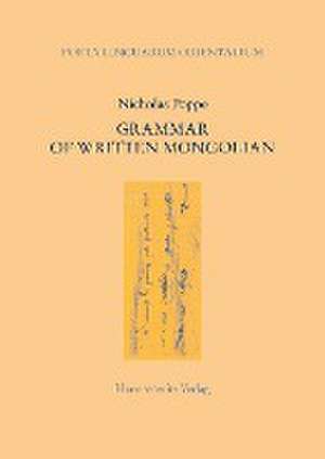 Grammar of Written Mongolian de Nicholas Poppe