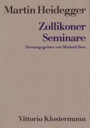 Zollikoner Seminare de Martin Heidegger