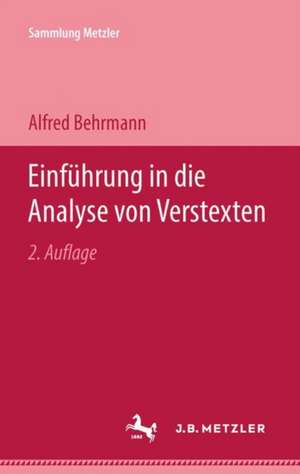 Einführung in die Analyse von Verstexten de Alfred Behrmann