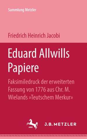 Eduard Allwills Papiere de Friedrich Heinrich Jacobi