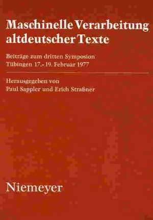 Beiträge zum dritten Symposion Tübingen 17. - 19. Februar 1977 de Paul Sappler