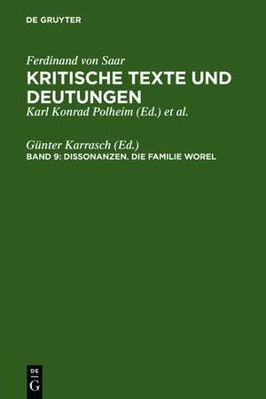 Dissonanzen. Die Familie Worel de Günter Karrasch