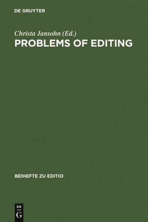 Problems of Editing de Christa Jansohn