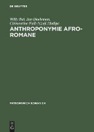 Anthroponymie afro-romane: Esquisse d'un projet de Willy Bal