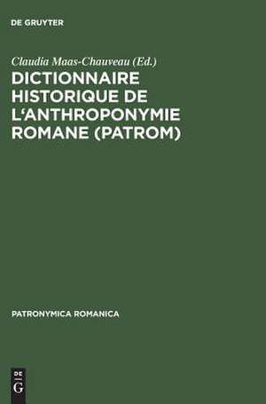 Dictionnaire historique de l'anthroponymie romane (PatRom): Présentation d'un projet de Dieter Kremer