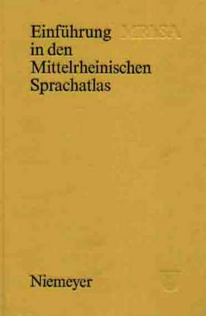 Einführung in den Mittelrheinischen Sprachatlas de Günter Bellmann