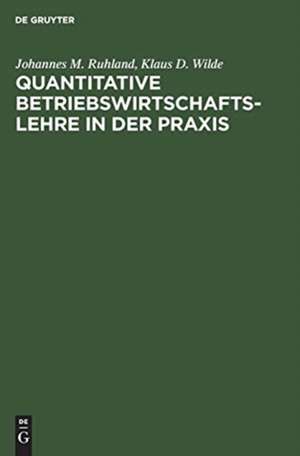 Quantitative Betriebswirtschaftslehre in der Praxis de Klaus D. Wilde