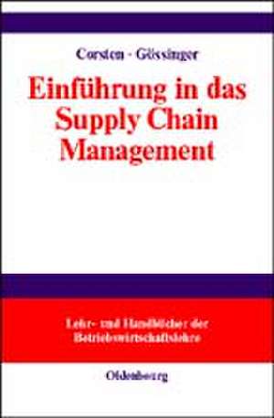 Einführung in das Supply Chain Management de Hans Corsten