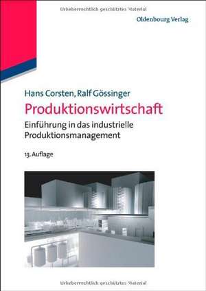 Produktionswirtschaft de Hans Corsten