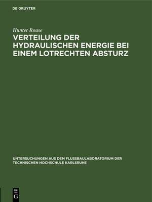 Verteilung der hydraulischen Energie bei einem lotrechten Absturz de Hunter Rouse