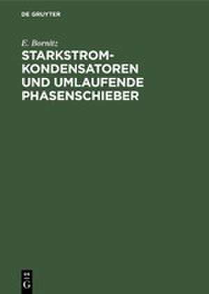 Starkstrom-Kondensatoren und umlaufende Phasenschieber de E. Bornitz