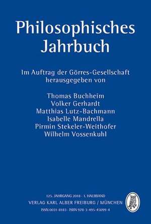 Philosophisches Jahrbuch 125.1 Jahrgang 2018 de Thomas Buchheim