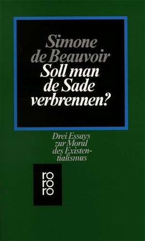 Soll man de Sade verbrennen de Simone de Beauvoir