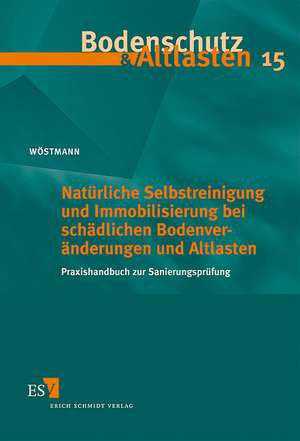 Natürliche Selbstreinigung und Immobilisierung bei schädlichen Bodenveränderungen und Altlasten de Ulrich Wöstmann