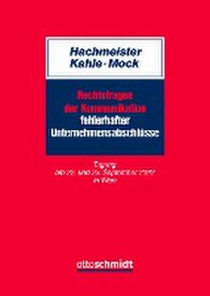 Rechtsfragen der Kommunikation fehlerhafter Unternehmensabschlüsse de Dirk Hachmeister