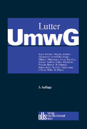 Umwandlungsgesetz. 2 Bände de Walter Bayer