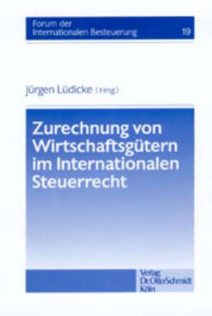 Zurechnung von Wirtschaftsgütern im Internationalen Steuerrecht de Jürgen Lüdicke