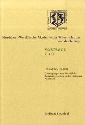 Überlegungen zum Wandel der Bestattungsformen in römischer Kaiserzeit de Harald Mielsch