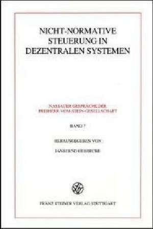 Nicht-normative Steuerung in dezentralen Systemen de Janbernd Oebbecke