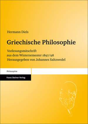 Griechische Philosophie de Hermann Diels