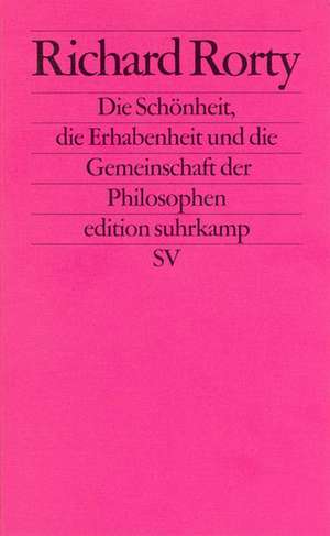 Die Schönheit, die Erhabenheit und die Gemeinschaft der Philosophen de Christa Krüger