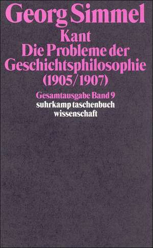 Die Probleme der Geschichtsphilosophie (1905/1907) de Georg Simmel