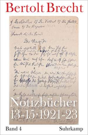 Notizbücher 13-15 de Bertolt Brecht