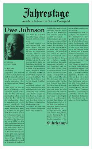 Jahrestage 4 de Uwe Johnson