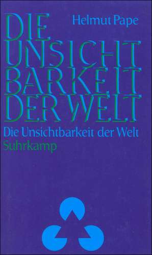 Die Unsichtbarkeit der Welt de Helmut Pape