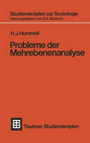 Probleme der Mehrebenenanalyse de Hans J. Hummell