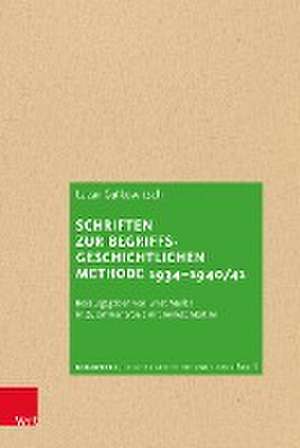 Schriften zur begriffsgeschichtlichen Methode 1934-1940/41 de Lazar Gulkowitsch