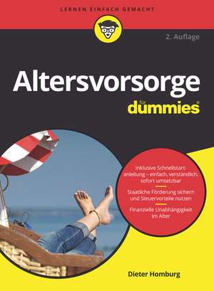 Altersvorsorge für Dummies 2e de D Homburg