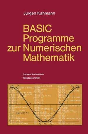 BASIC-Programme zur Numerischen Mathematik: 37 Programme mit ausführlicher Beschreibung de Jürgen Kahmann