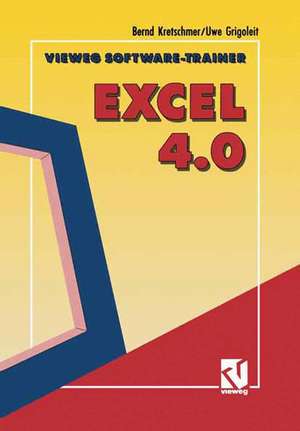 Vieweg Software-Trainer Excel 4.0 de Kretschmer Bernd