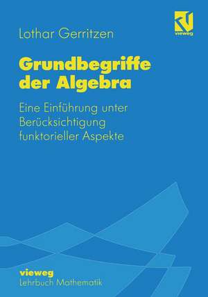 Grundbegriffe der Algebra: Eine Einführung unter Berücksichtigung funktorieller Aspekte de Lothar Gerritzen